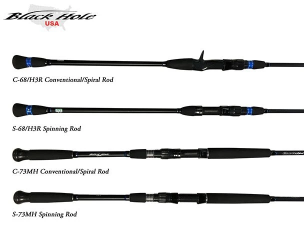 Jigging Casting Rods Black Hole USA Charter Special Spinning Rods 3 Jigging Casting Rods Black Hole USA Charter Special Spinning Rods