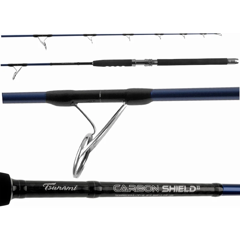 Tsunami Carbon Shield II Boat Spinning Rods 3 Tsunami Carbon Shield II Boat Spinning Rods