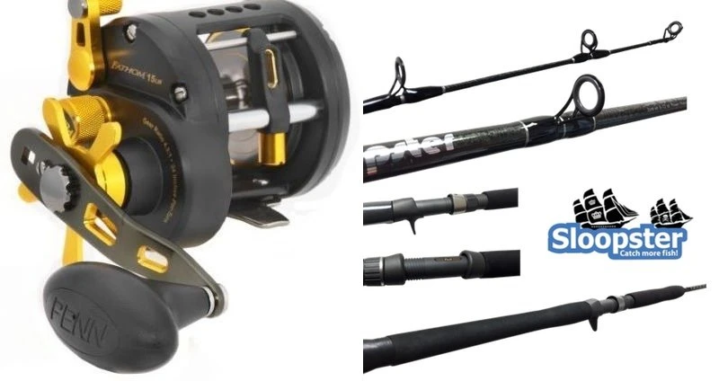 Conventional Combos Penn Fathom FTH15LW Levelwind Reel / Sloopster SLJ66MH Jigging Casting Rod Combo 3 Conventional Combos Penn Fathom FTH15LW Levelwind Reel / Sloopster SLJ66MH Jigging Casting Rod Combo