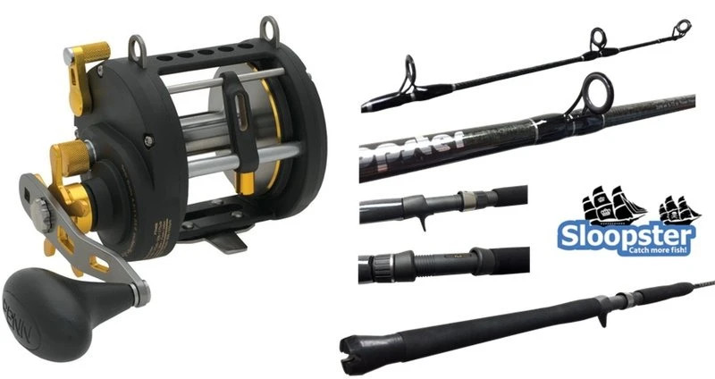 Conventional Combos Penn Fathom FTH20LW Levelwind Reel / Sloopster SLJ66MH Jigging Casting Rod Combo 2 Conventional Combos Penn Fathom FTH20LW Levelwind Reel / Sloopster SLJ66MH Jigging Casting Rod Combo