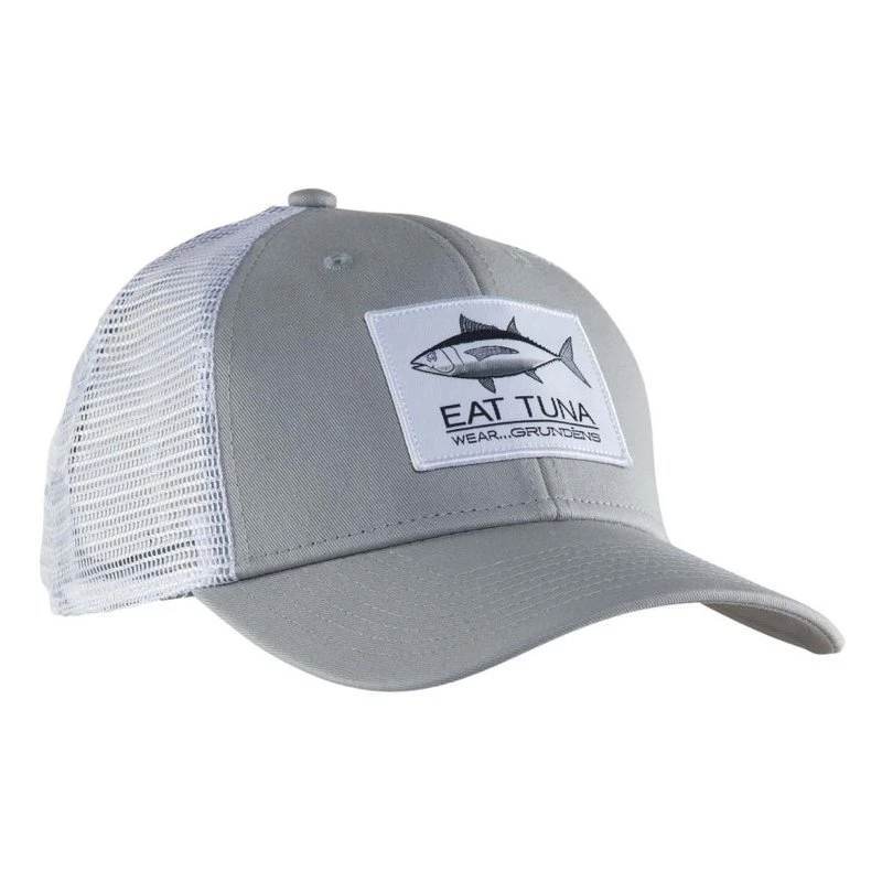 Hats Grundens Eat Tuna Trucker Hat Glacier Grey 3 Hats Grundens Eat Tuna Trucker Hat Glacier Grey