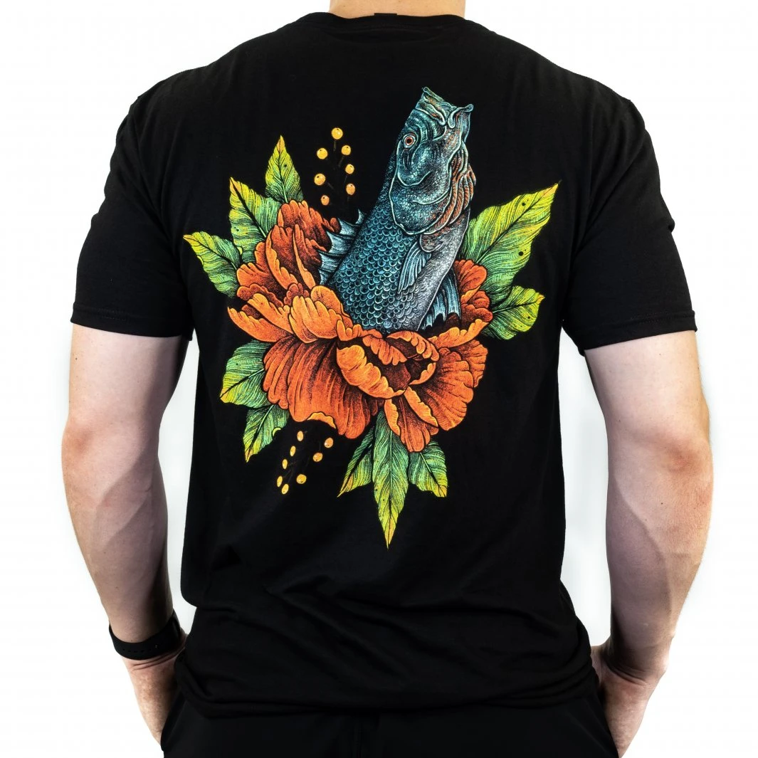 Shirts J&H Tackle Striped Bass Flower T-Shirt 3 Shirts J&H Tackle Striped Bass Flower T-Shirt