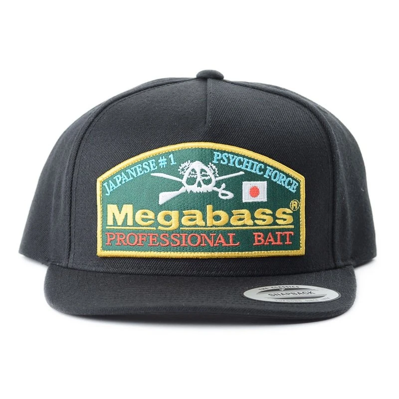 Hats Megabass Black Throwback Snapback Hat 3 Hats Megabass Black Throwback Snapback Hat