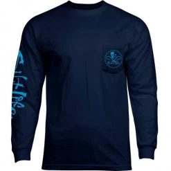 Alternative view of Shirts Salt Life Neon Skull And Hooks Long Sleeve Pocket T-Shirt