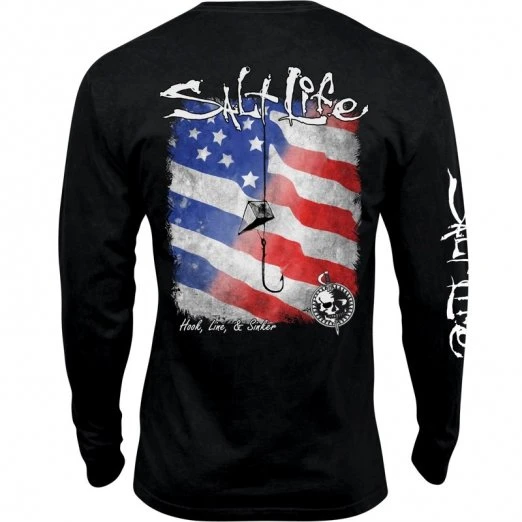 Shirts Salt Life Hook Line And Sinker Long Sleeve Pocket T-Shirt 3 Shirts Salt Life Hook Line And Sinker Long Sleeve Pocket T-Shirt